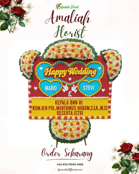 Papan Bunga Pernikahan Nisam